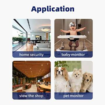 Sinliton Indoor Security Camera for Home, WiFi Cameras with Phone App, Baby Monitor Dog-Cat-Pet Cameras, 2.4GHz Surveillance Cameras with Night Vision, Motion Detection, SD/Cloud Storage