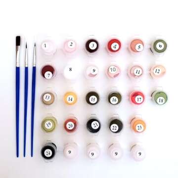 LikeyFactory Paint by Numbers Kit for Adults on Canvas with Paintbrushes Color Acrylic DIY Drawing Premium Quality Colorwork Paintwork (16"x20", Corn Plant)