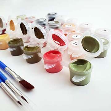 LikeyFactory Paint by Numbers Kit for Adults on Canvas with Paintbrushes Color Acrylic DIY Drawing Premium Quality Colorwork Paintwork (16"x20", Corn Plant)