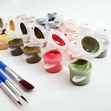 LikeyFactory Paint by Numbers Kit for Adults on Canvas with Paintbrushes Color Acrylic DIY Drawing Premium Quality Colorwork Paintwork (16"x20", Corn Plant)