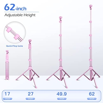 Sensyne 62" Phone Tripod & Selfie Stick for All Devices