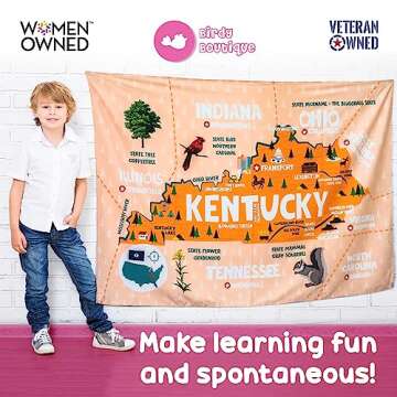 Lightweight Tennessee Map Tapestry for Learning and Decoration