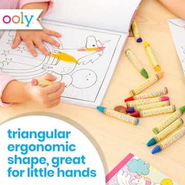 Ooly Brilliant Bee Crayons | Bright Ergonomic Set of 24