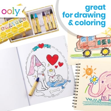 Ooly Brilliant Bee Crayons | Bright Ergonomic Set of 24