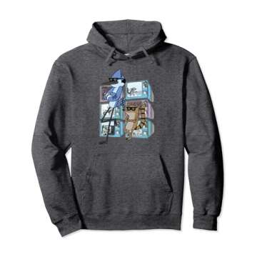 Regular Show Mordecai and Rigby TV Too Cool Pullover Hoodie