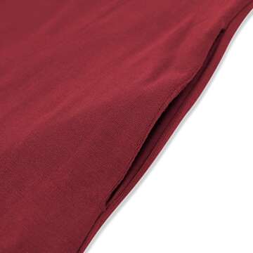 HUSKARY Women's Summer Maxi Dress Casual Loose Pockets Long Dress Short Sleeve Split