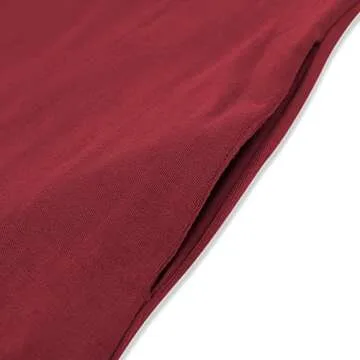 HUSKARY Women's Summer Maxi Dress Casual Loose Pockets Long Dress Short Sleeve Split