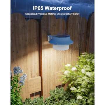 8 Pack White Solar Powered Gutter Lights Outdoor Decorative Waterproof Led Fence Lamp for Lighting Railing, Outside Wall, Deck, Garden, Path, Backyard, Sidewalk, Yard, Patio, No Drilling Installation