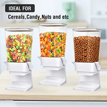 Mivvosakuki Double Cereal Dispenser for Pantry Storage
