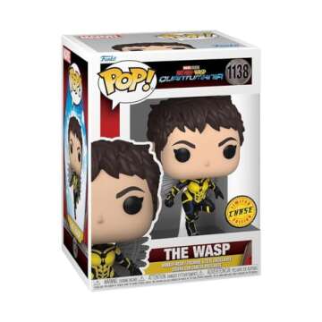 Funko POP! Vinyl Marvel: Ant-Man Quantumania - Wasp - 1/6 Odds for Rare Chase Variant - Collectable Vinyl Figure - Gift Idea - Official Merchandise - for Kids & Adults - Movies Fans