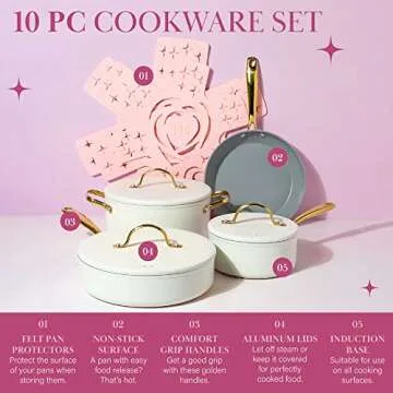 Stylish Paris Hilton Nonstick Pots and Pans Set for Every Home