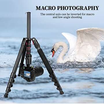 Tripod for Camera, Victiv 81 inch Professional Camera Tripod Monopod, Tall DSLR Tripod Heavy Duty, Aluminium Compact Travel Tripod with Phone Mount, Compatible with Canon Nikon Sony