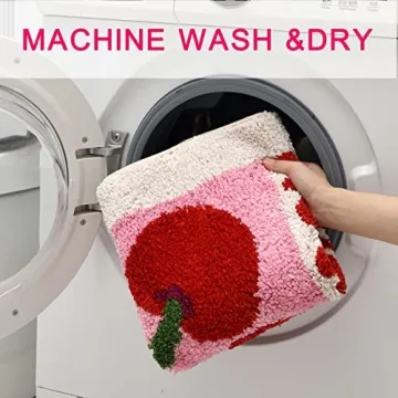 Fosiyaa Cherry Bath Mat - Cute Non-Slip Absorbent Rug