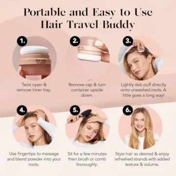 Kitsch Travel Size Dry Shampoo Powder - No White Cast, Organic Formula