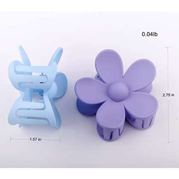 9 PCS Colorful Flower Hair Clips for Women and Girls