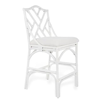 KOUBOO Chippendale Rattan Kitchen Counter Chair, Kitchen Island Seating, Kitchen Furniture, Bohemian...