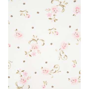 Little Me 2-Piece Baby Girl Nightgown Cap Vintage Rose