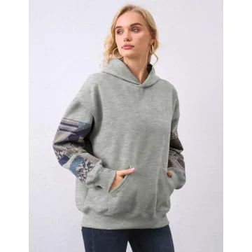 Stylish Eutten Women's Oversized Patchwork Hoodie