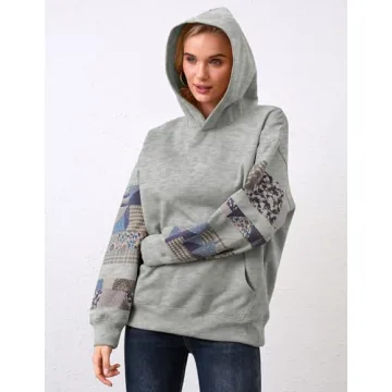 Stylish Eutten Women's Oversized Patchwork Hoodie