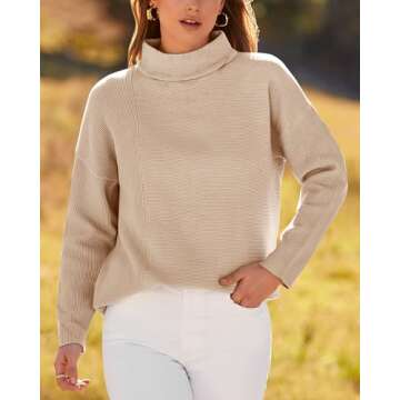 BTFBM Women's Ribbed Knit Long Sleeve Pullover Sweater Top - Solid Apricot, Medium