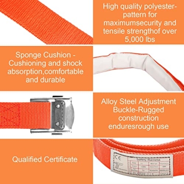 Adjustable Tree Climbing Safety Belt & Lanyard