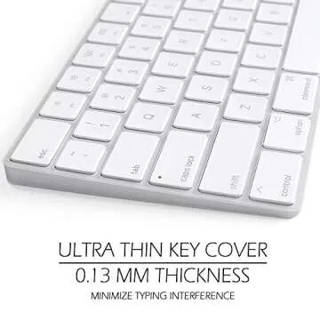 ProElife Keyboard Cover Skin for 2018-2017 Apple Magic Keyboard with Numeric Keypad A1843 US Enter MQ052LL/A Wireless Bluetooth Keyboard Ultra Thin Full Size TPU Protector, 0.13 mm, Transparent Clear