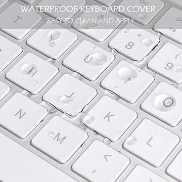 ProElife Keyboard Cover Skin for 2018-2017 Apple Magic Keyboard with Numeric Keypad A1843 US Enter MQ052LL/A Wireless Bluetooth Keyboard Ultra Thin Full Size TPU Protector, 0.13 mm, Transparent Clear