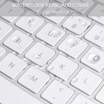 ProElife Keyboard Cover Skin for 2018-2017 Apple Magic Keyboard with Numeric Keypad A1843 US Enter MQ052LL/A Wireless Bluetooth Keyboard Ultra Thin Full Size TPU Protector, 0.13 mm, Transparent Clear