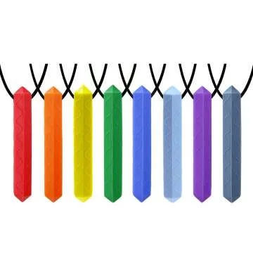Chew Necklace Set for Sensory Relief - 8 Pack