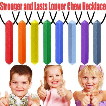 Chew Necklace Set for Sensory Relief - 8 Pack