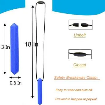 Chew Necklace Set for Sensory Relief - 8 Pack