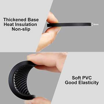 2PCS Bling Car Cup Coaster, Universal Vehicle Cup Holder Insert Coaster, 2.75 inch Rhinestone Anti Slip Silicone Car Accessories, Suitable for Most Car Interior, Gift for Women