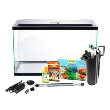 Tetra Goldfish LED Kit 10 Gallons, Complete Aquarium Set with Lighting and Filter