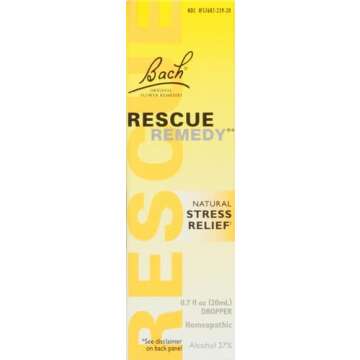 Bach RESCUE REMEDY Dropper 20mL, Natural Stress Relief, Homeopathic Flower Essence, Vegan, Gluten & ...