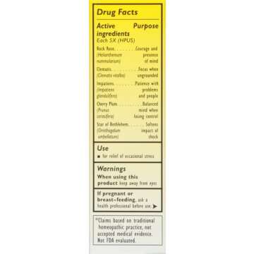 Bach RESCUE REMEDY Dropper 20mL, Natural Stress Relief, Homeopathic Flower Essence, Vegan, Gluten & Sugar-Free, Non-Habit Forming