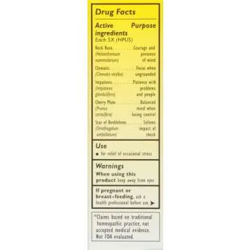 Bach RESCUE REMEDY Dropper 20mL, Natural Stress Relief, Homeopathic Flower Essence, Vegan, Gluten & Sugar-Free, Non-Habit Forming