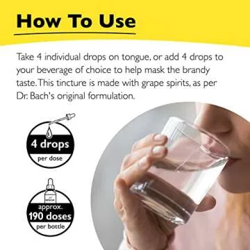 Bach RESCUE REMEDY Dropper 20mL, Natural Stress Relief, Homeopathic Flower Essence, Vegan, Gluten & Sugar-Free, Non-Habit Forming