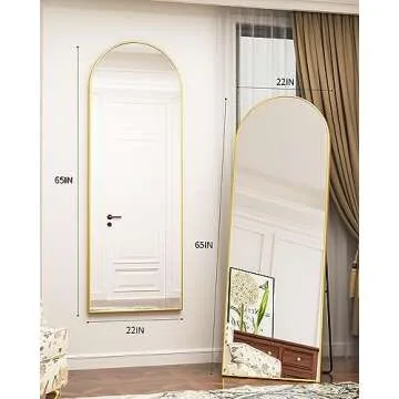 Antok Full Length Mirror, 66x23" Freestanding Floor Mirror