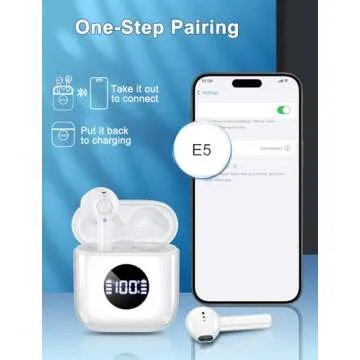 HIYDOO Wireless Earbuds Bluetooth 5.3 with Charging Case