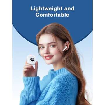 HIYDOO Wireless Earbuds Bluetooth 5.3 with Charging Case