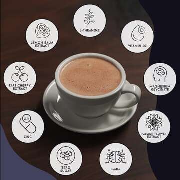 Sleepy Cocoa Sugar Free Hot Chocolate Mix - Sleep Support Supplement - Non Dairy, Keto, and Vegan Hot Cocoa Powder - Night Time Self Care - Melatonin and Gluten Free - 30 Servings