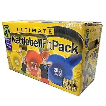 GoFit Ultimate Kettlebell Fit 3-pack for Home Workouts