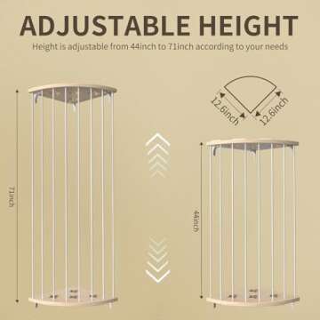 Jtksfcl Stuffed Animal Storage Wood Corner Plush Toys Holder with Star Pattern, Length Adjustable Ha...