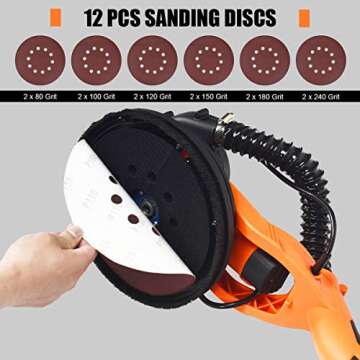 Buy IRONMAX Electric Drywall Sander with LED & Vacuum