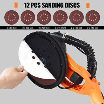 Buy IRONMAX Electric Drywall Sander with LED & Vacuum