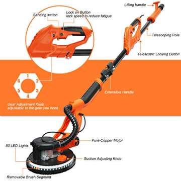 Buy IRONMAX Electric Drywall Sander with LED & Vacuum