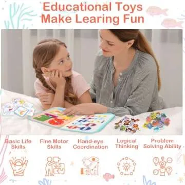 Montessori Busy Board for Toddlers 1-3 Years Educational Fun