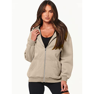 Stylish ANRABESS Womens Zip Up Hoodies for Fall