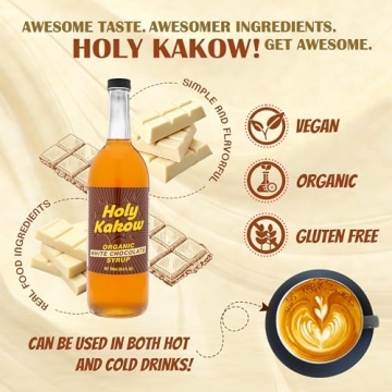 Holy Kakow White Chocolate Syrup for Coffee Drinks