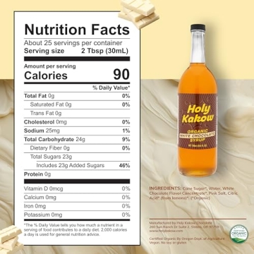 Holy Kakow White Chocolate Syrup for Coffee Drinks